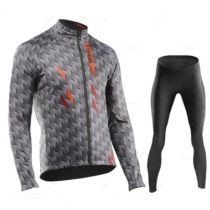 Radtrikot Set Herren – Langarm, Atmungsaktiv & Elastische Passform