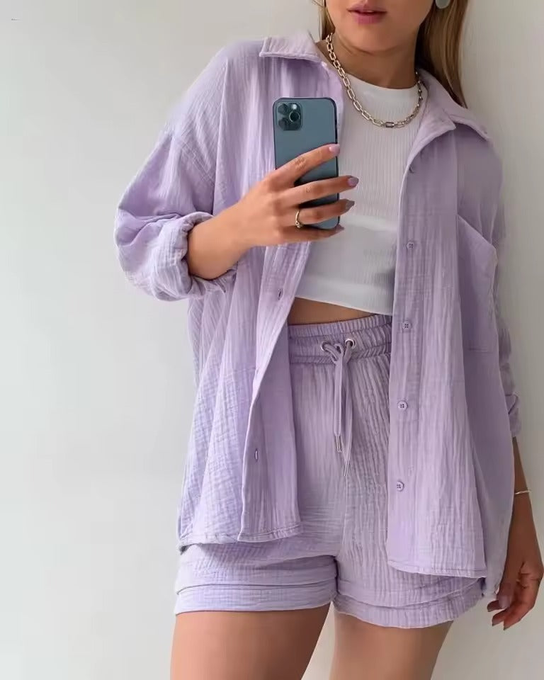 Lehký dámský dvoudílný komplet – Perfektní pro léto a stylové outfity