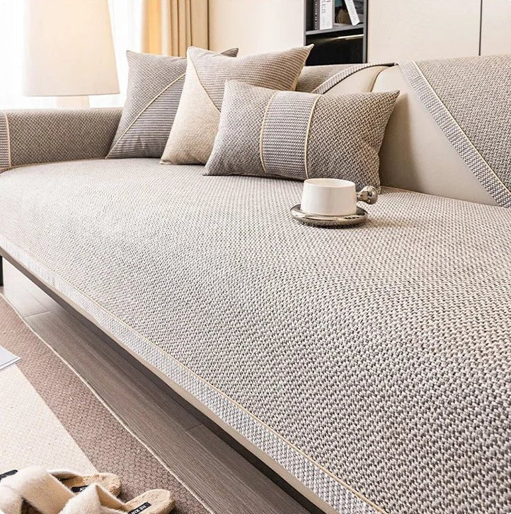 Housse de canapé – Tissu antidérapant, structure tissée respirante et confection résistante