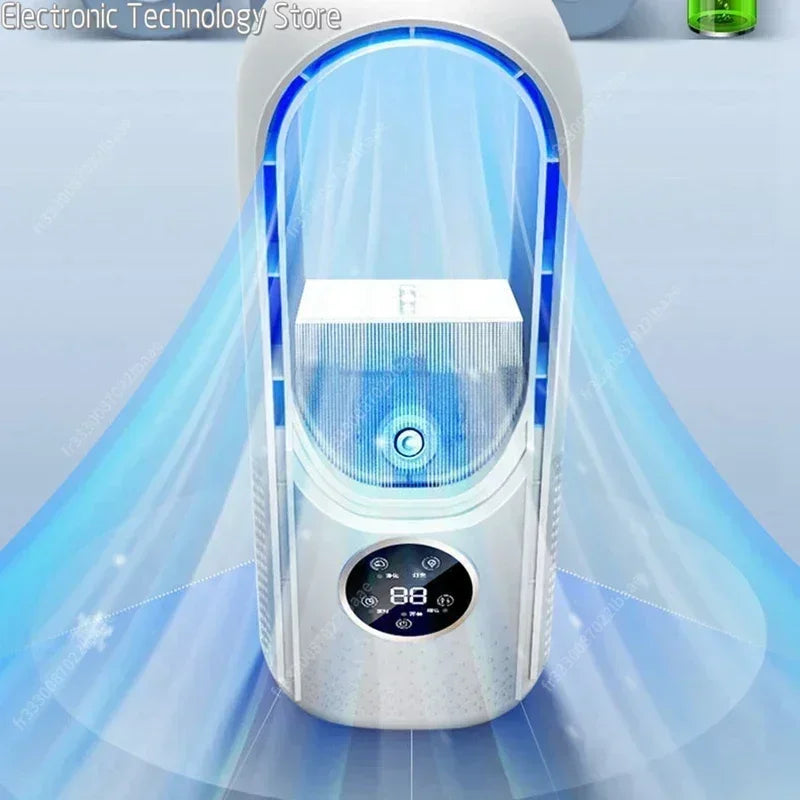 Bladeless Tischventilator – Leise Luftzirkulation, UV-Funktion & 6 Stufen