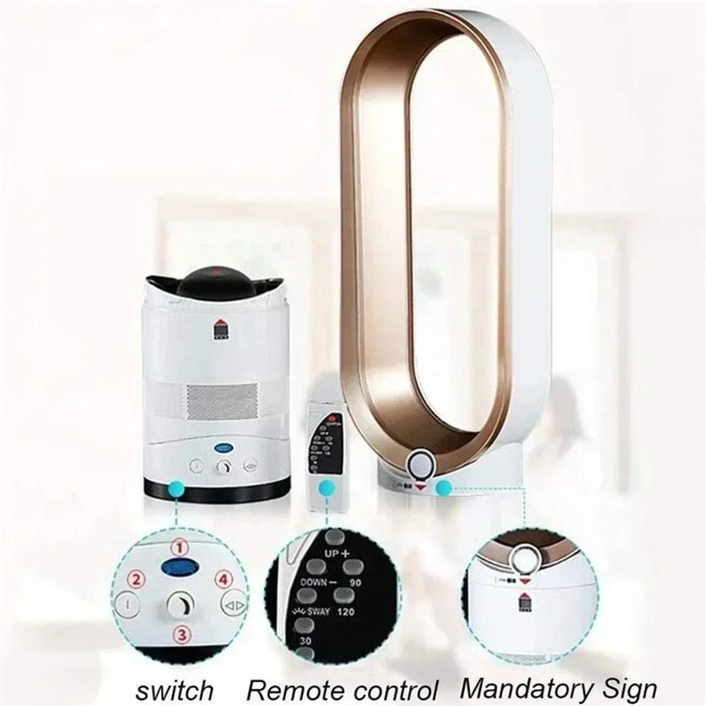 Bladeless Turmventilator – Leiser Luftstrom, Fernbedienung & Timer