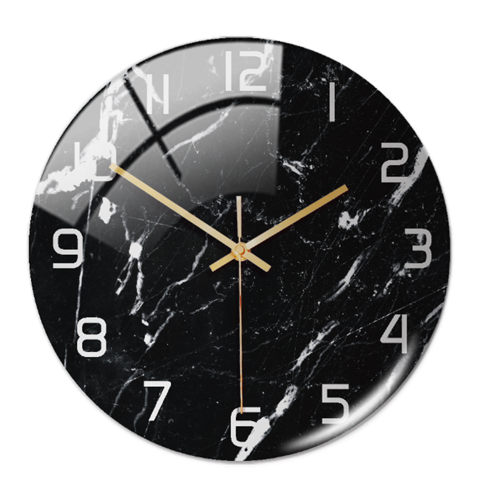 MarbleTime – Wanduhr Marmordesign – Leise Moderne Wohndekoration