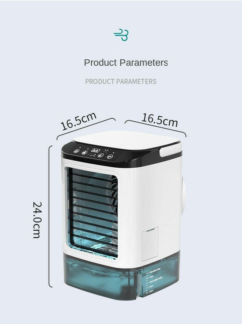 Tischklimagerät tragbarer AC-Ventilator mit doppeltem Nebel