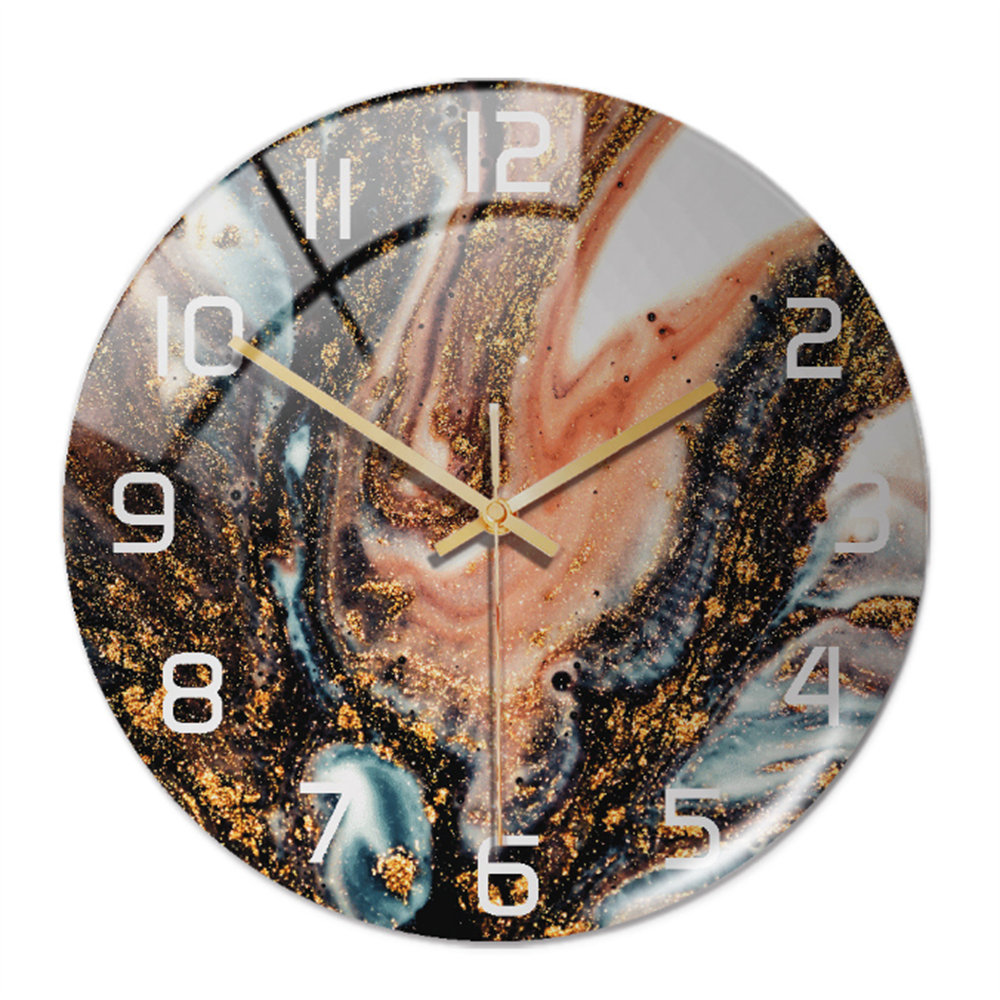 MarbleTime – Wanduhr Marmordesign – Leise Moderne Wohndekoration