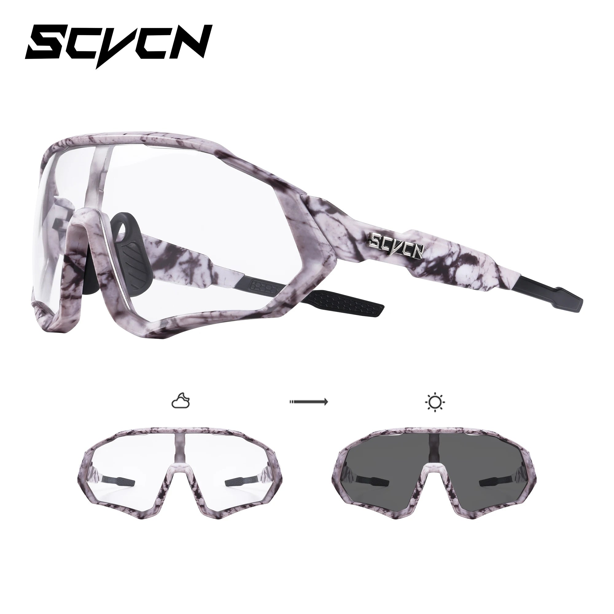 Photochromische Sport Sonnenbrille – UV400 Schutz, Leicht & Flexibles Design