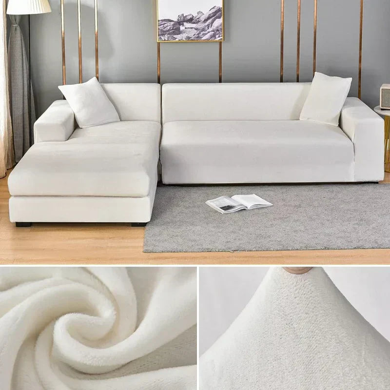 Stretch-Sofabezug – Weicher Samt, Rutschfest & Elastische Passform