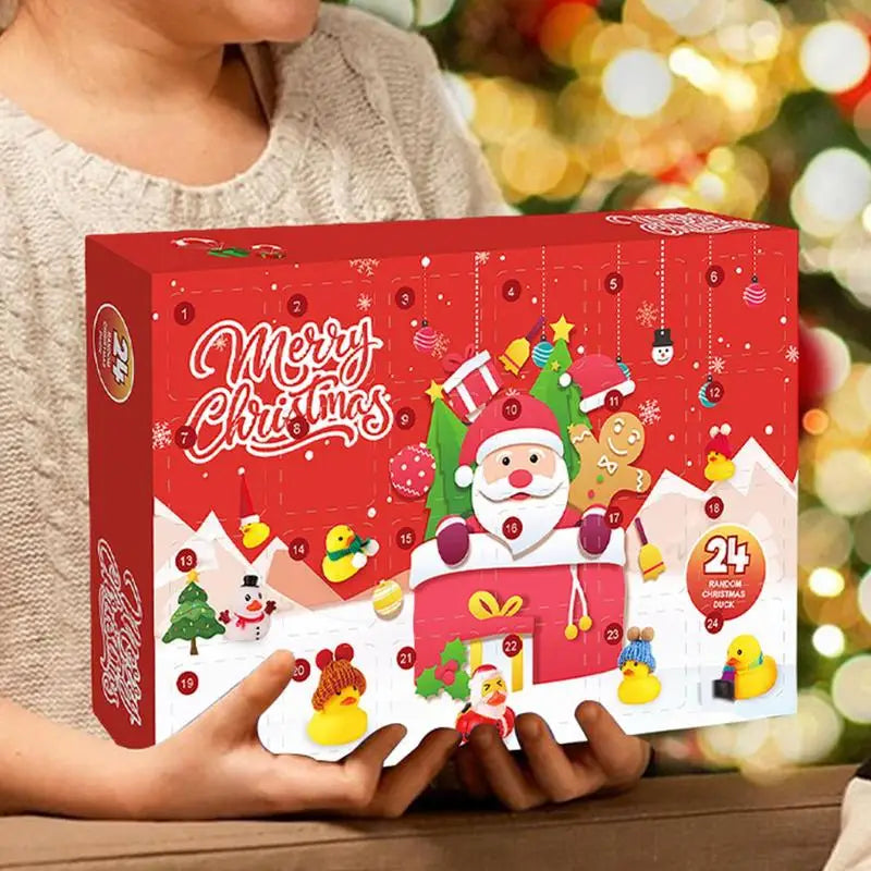 QuackJoy – Adventskalender met badeendjes van rubber met 24 ontwerpen – Kerstmis 2025