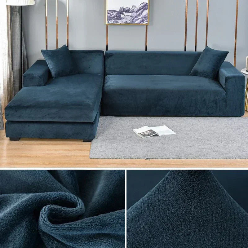 Stretch-Sofabezug – Weicher Samt, Rutschfest & Elastische Passform