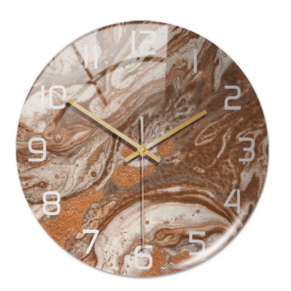 MarbleTime – Wanduhr Marmordesign – Leise Moderne Wohndekoration