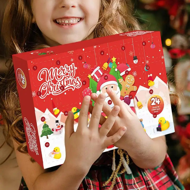 QuackJoy – Adventskalender met badeendjes van rubber met 24 ontwerpen – Kerstmis 2025