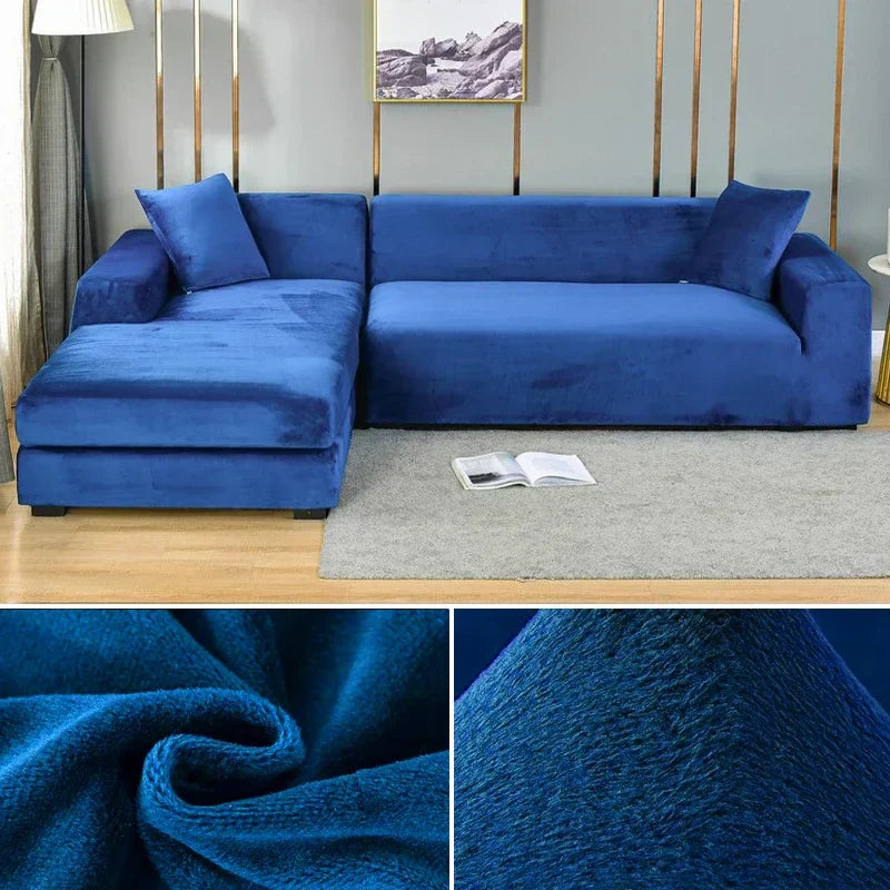 Stretch-Sofabezug – Weicher Samt, Rutschfest & Elastische Passform