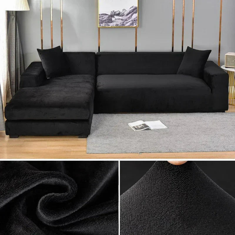 Stretch-Sofabezug – Weicher Samt, Rutschfest & Elastische Passform