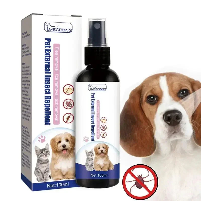 Haustier Insektenspray – 100 ml Pflegespray mit Pflanzenextrakten für Hunde & Katzen