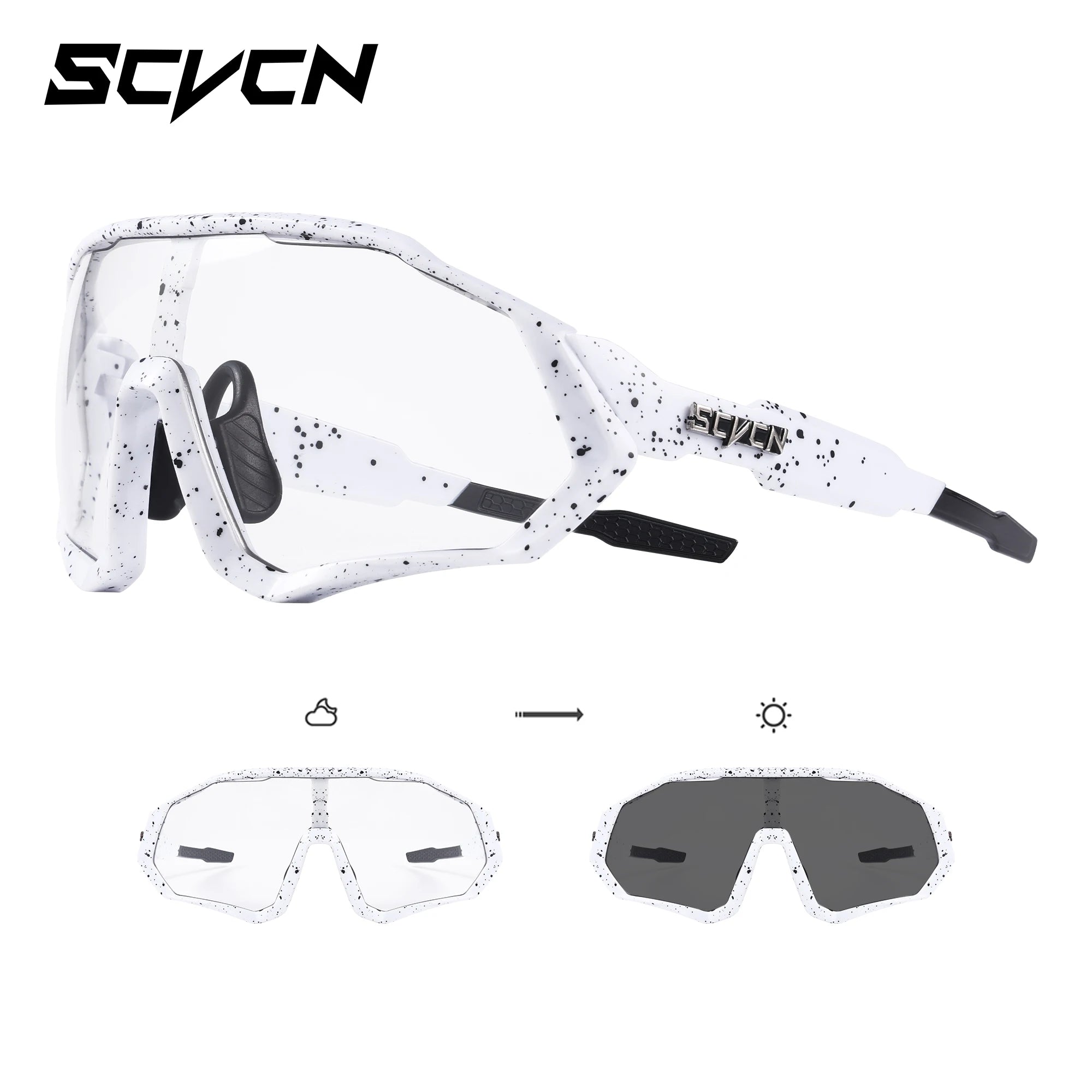 Photochromische Sport Sonnenbrille – UV400 Schutz, Leicht & Flexibles Design