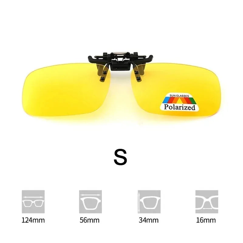 Lunettes de soleil clip-on polarisées – protection UV & protection anti-éblouissement pratique pour porteurs de lunettes
