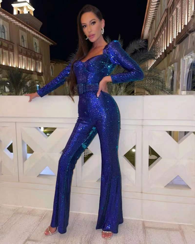 Tuta da tè | Tuta glitterata da donna per occasioni glamour