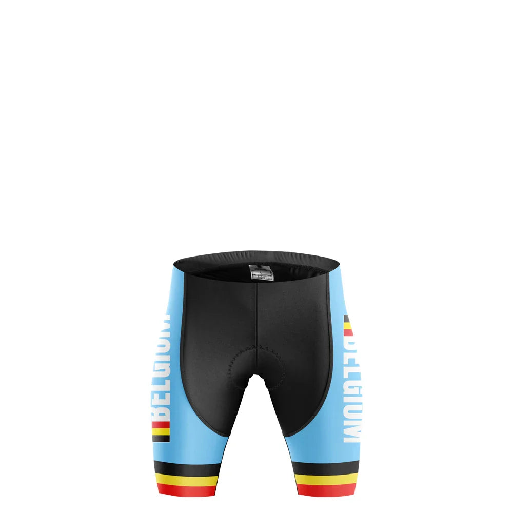 belgium racing Cycling jersey Men Short sleeve Set Bicycle Suit Mtb  Clothes Triathlon Retro Skinsuit Summer Bib shorts Blue VestraGear