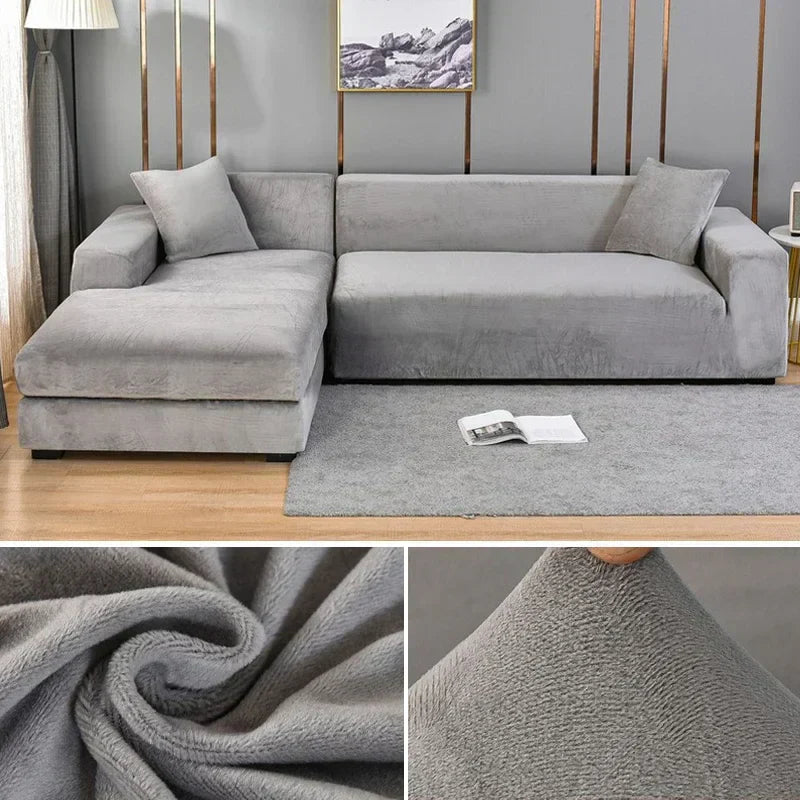 Stretch-Sofabezug – Weicher Samt, Rutschfest & Elastische Passform