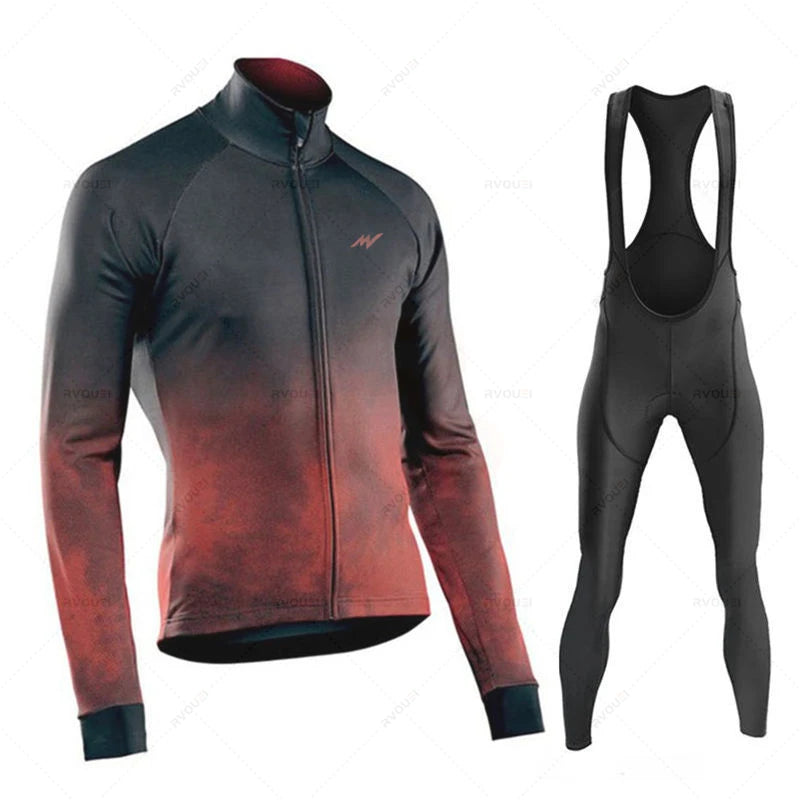 Radtrikot Set Herren – Langarm, Atmungsaktiv & Elastische Passform
