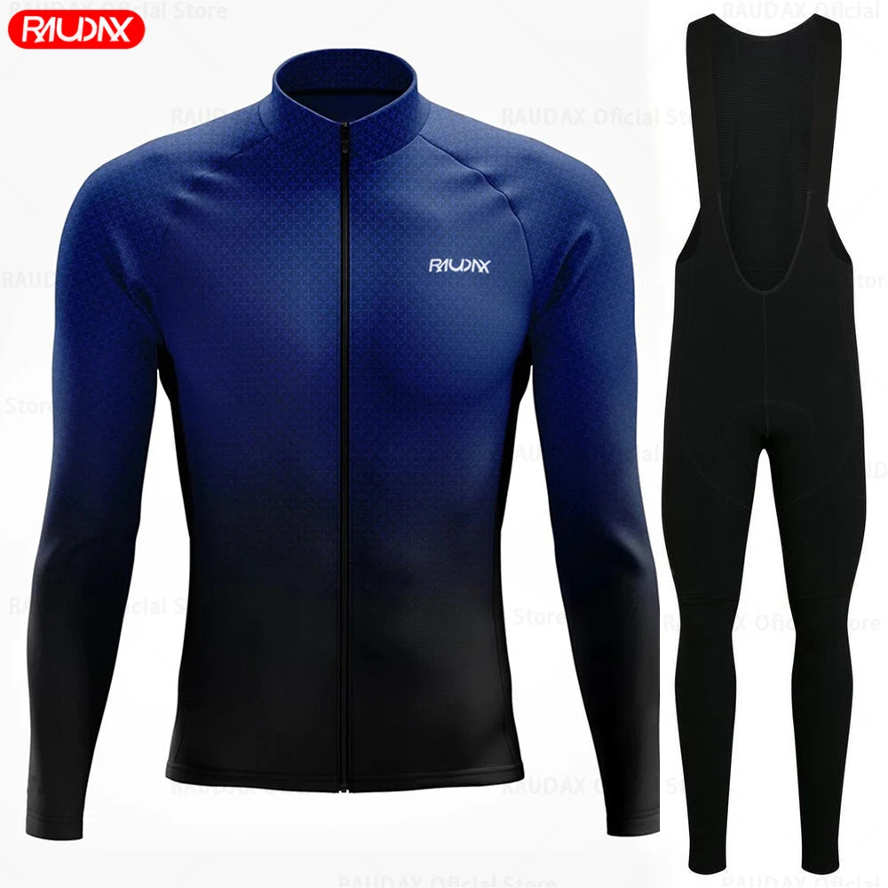 Radtrikot Set Herren – Atmungsaktiv, Langarm & Elastisches Fahrraddesign
