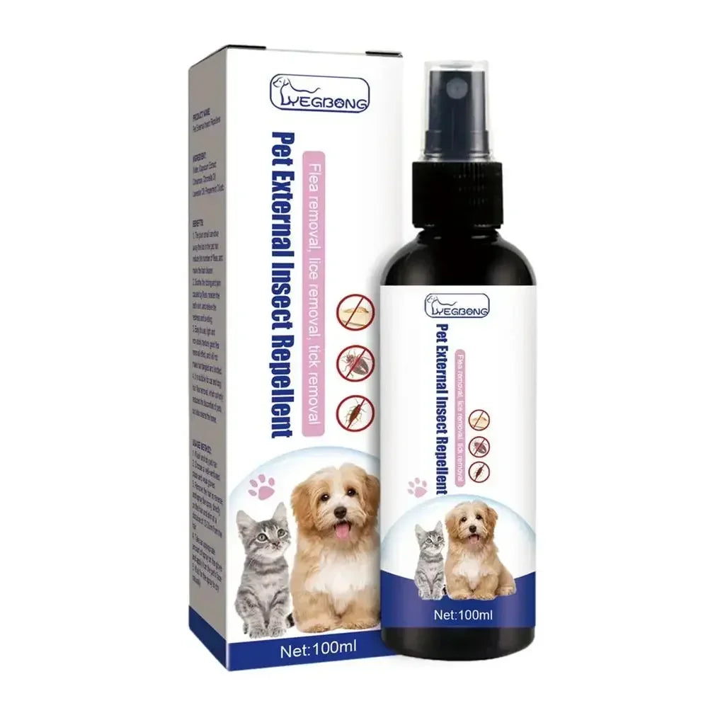 Haustier Insektenspray – 100 ml Pflegespray mit Pflanzenextrakten für Hunde & Katzen