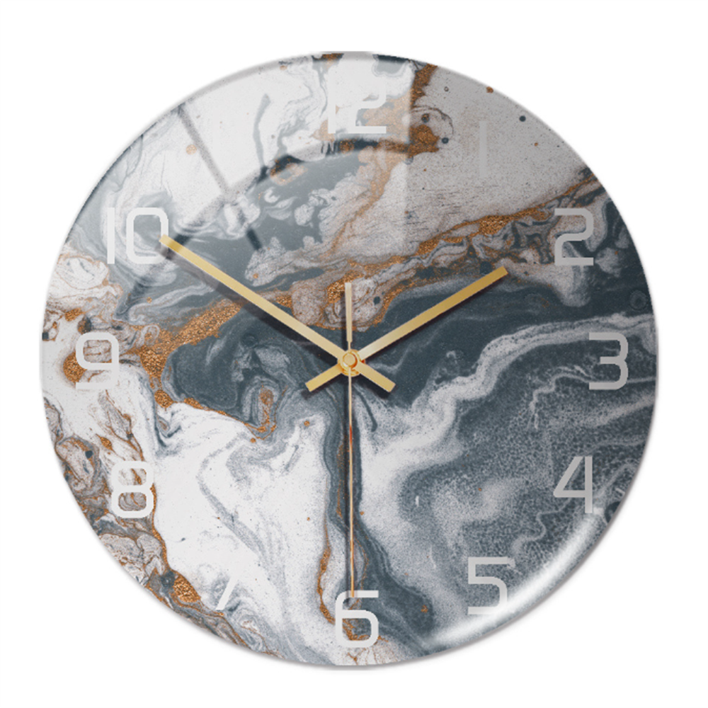 MarbleTime – Wanduhr Marmordesign – Leise Moderne Wohndekoration