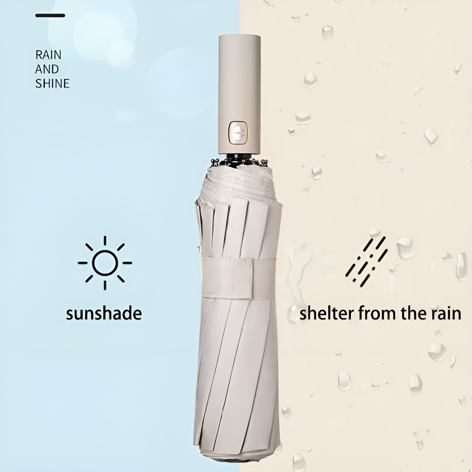 Automatik-Regenschirm – UV-Schutz SPF 50+, Kompakt & Windfest