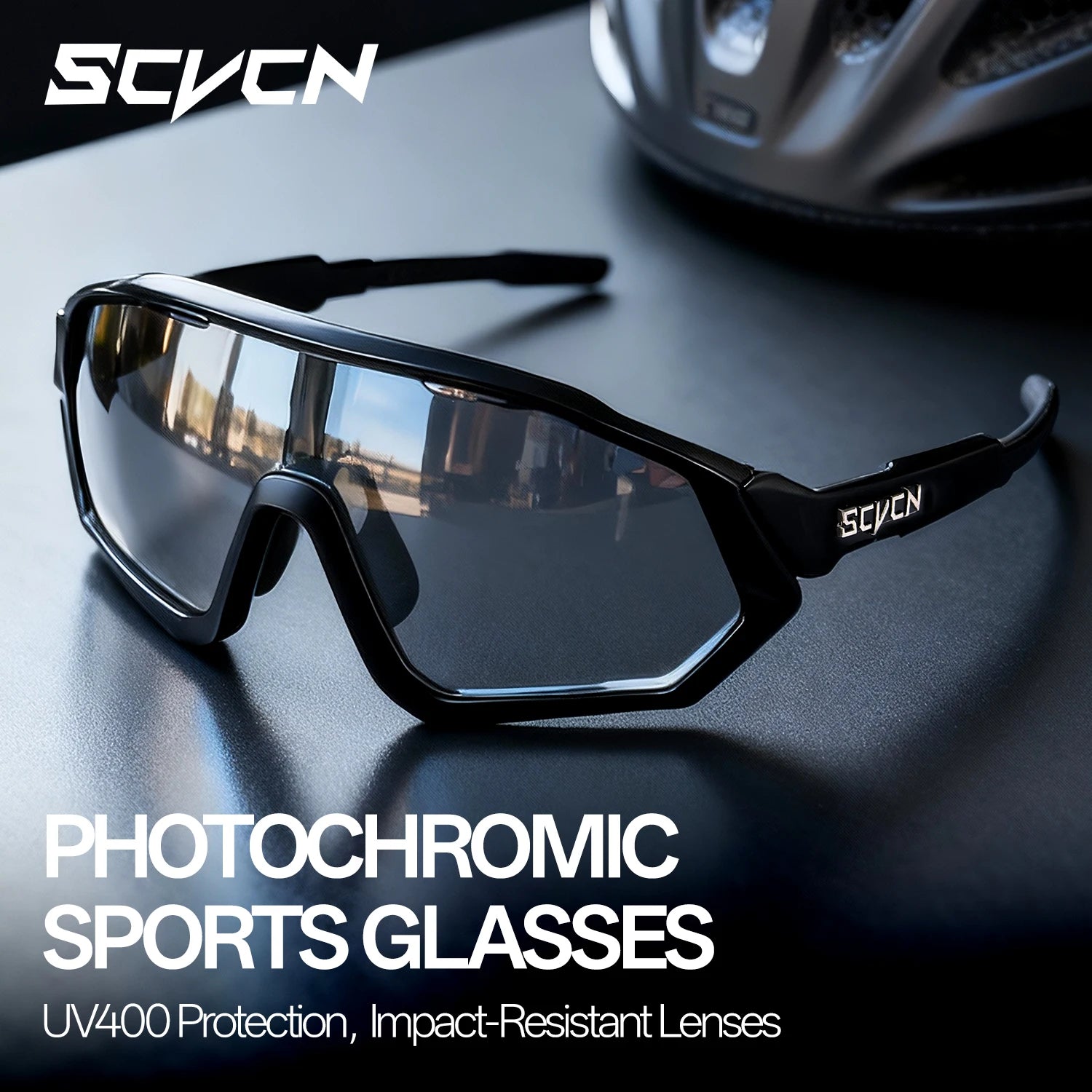 Photochromische Sport Sonnenbrille – UV400 Schutz, Leicht & Flexibles Design