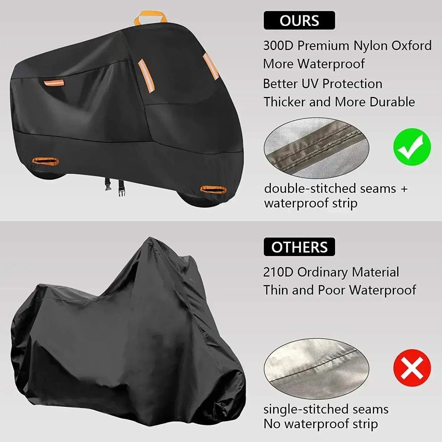 Housse de moto – étanche & résistante aux UV pour moto et scooter