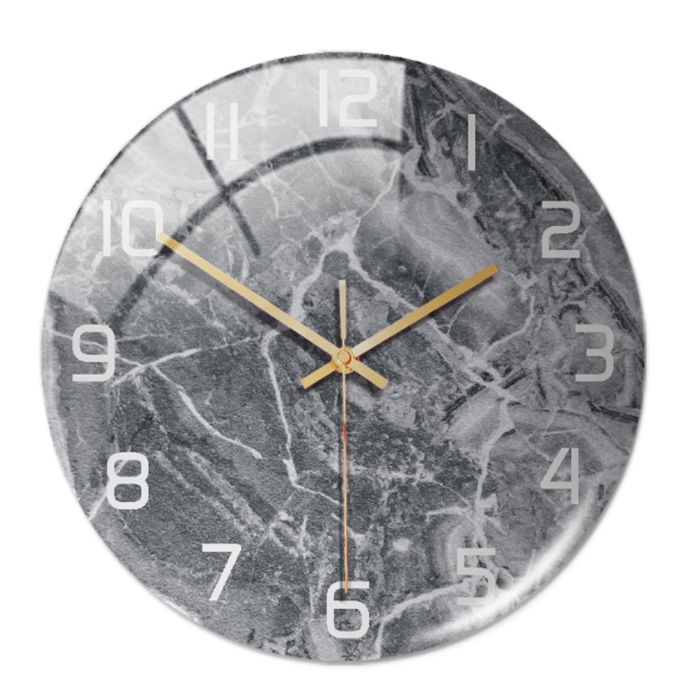 MarbleTime – Wanduhr Marmordesign – Leise Moderne Wohndekoration