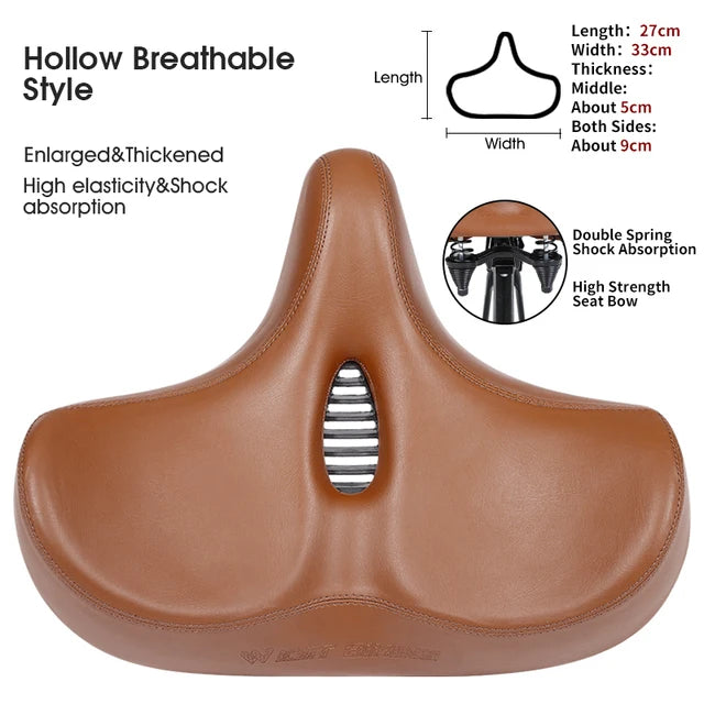 Bolendo Westbiking Extra Wide Bicycle Saddle - Ultimativer Komfort und Schmerzlinderung
