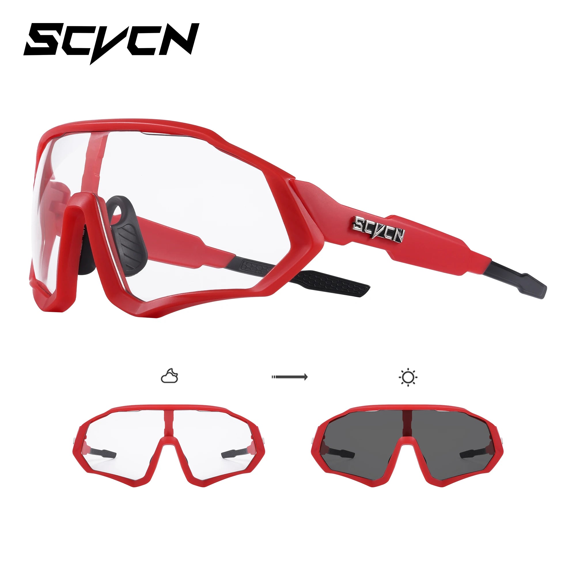 Photochromische Sport Sonnenbrille – UV400 Schutz, Leicht & Flexibles Design