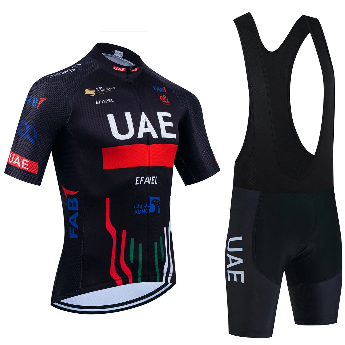 Cycling Jersey Set – Schnell Trocknendes Fahrrad Outfit mit Gepolsterter Shorts & Rückentaschen