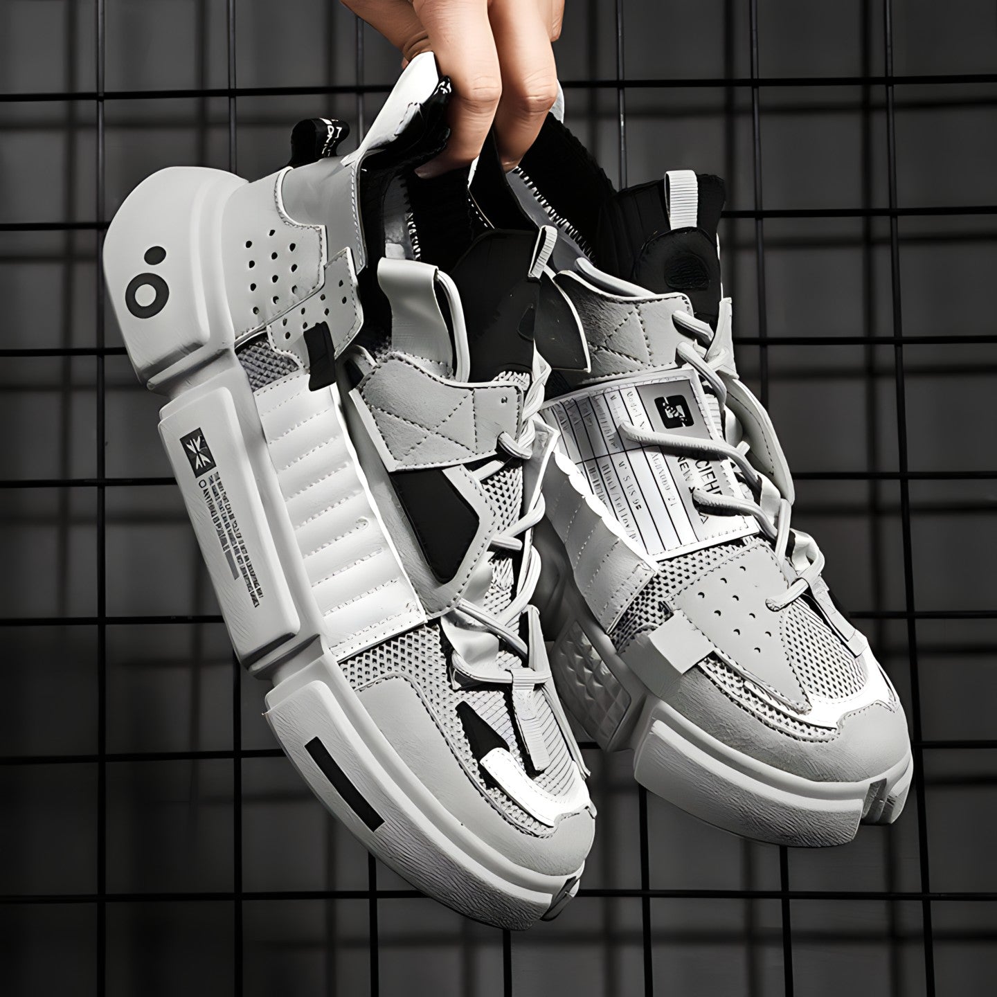 Streetwear-Sneakers – Leichte Turnschuhe in auffälligem Farb-Mix