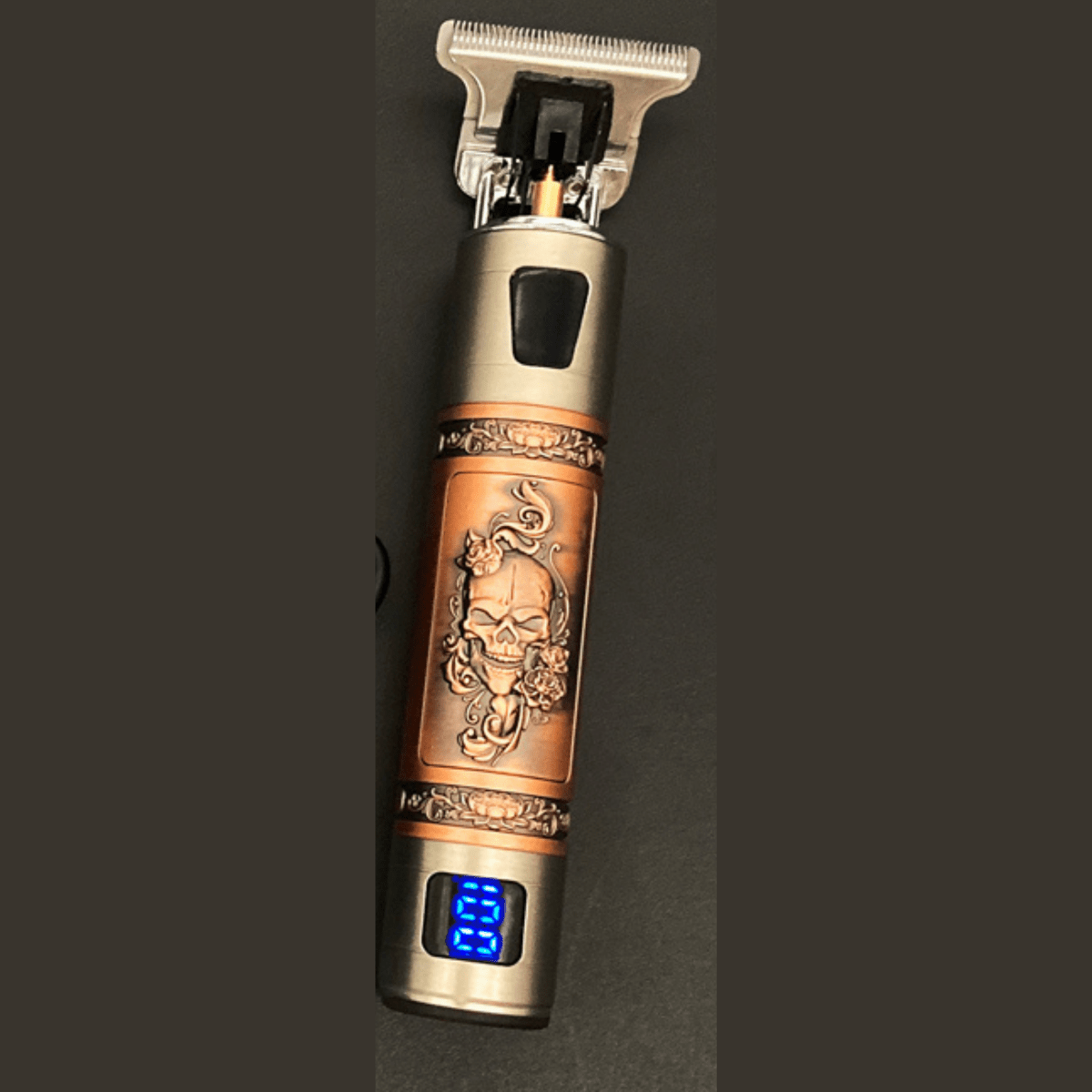 SKULLTRIM – Vintage-Barttrimmer mit Akku und präziser Schnittfunktion für Bart und Haar 0