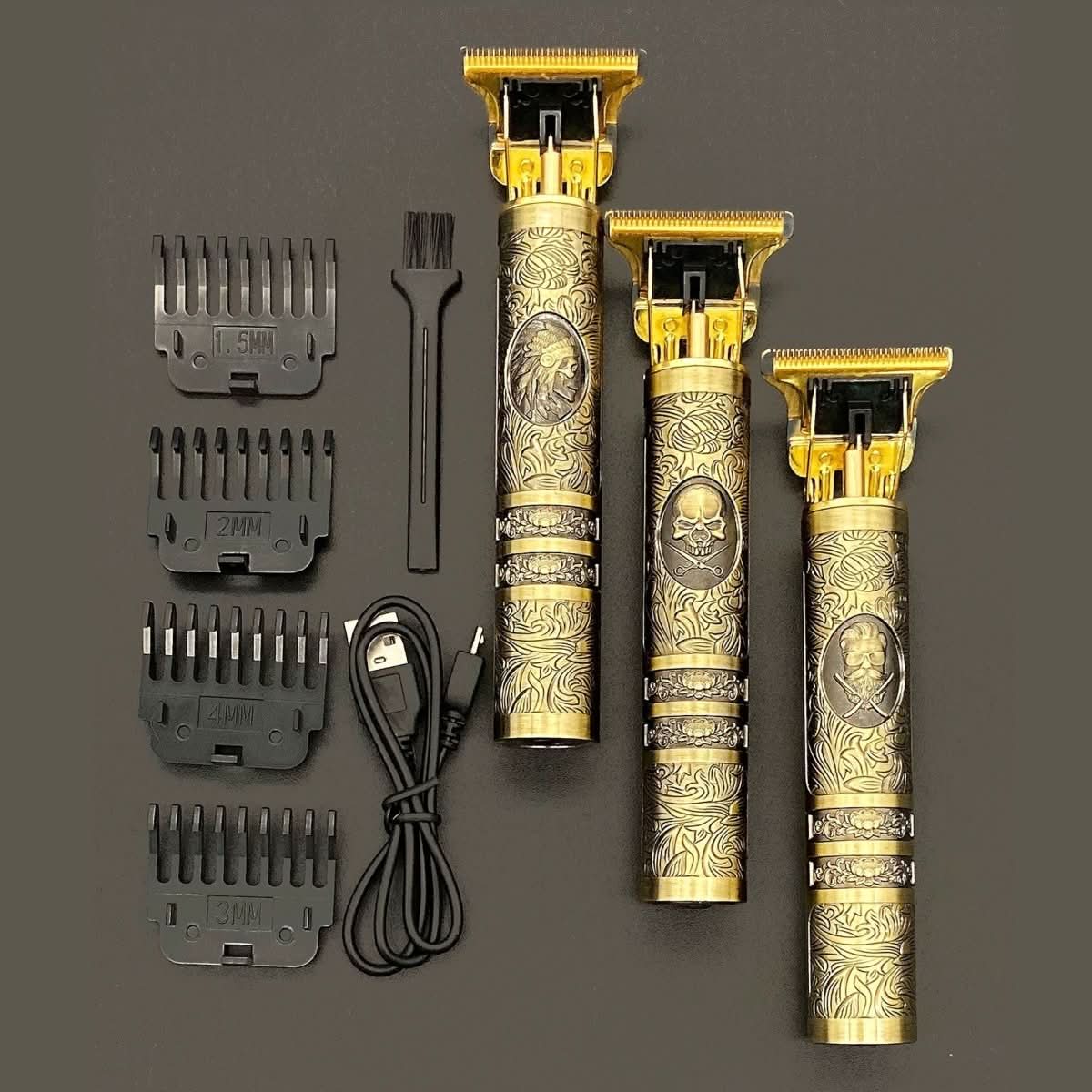 SKULLTRIM – Vintage-Barttrimmer mit Akku und präziser Schnittfunktion für Bart und Haar 2