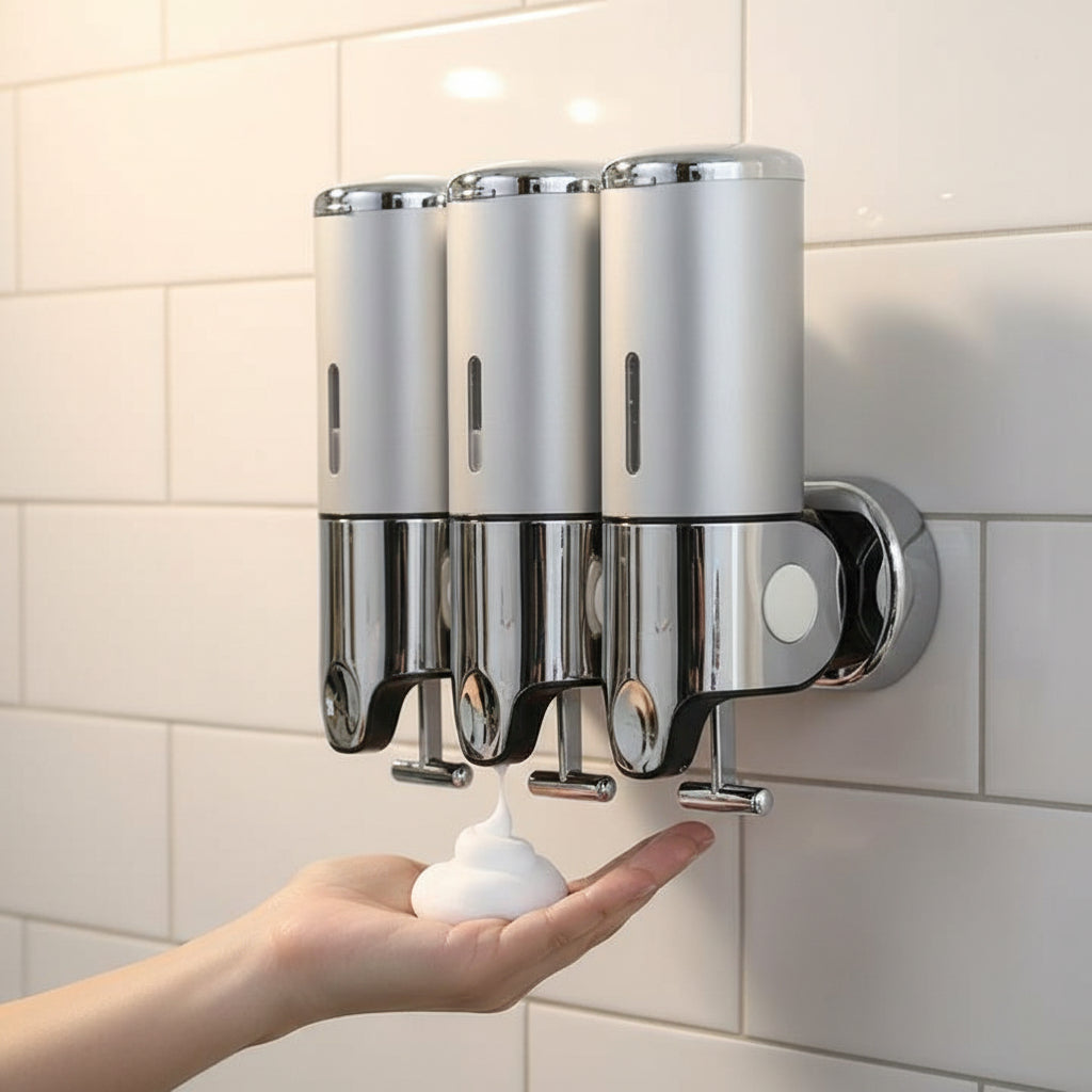 SOAPFORT – Hochwertiger, wandmontierter Seifenspender im eleganten Edelstahl-Design 3