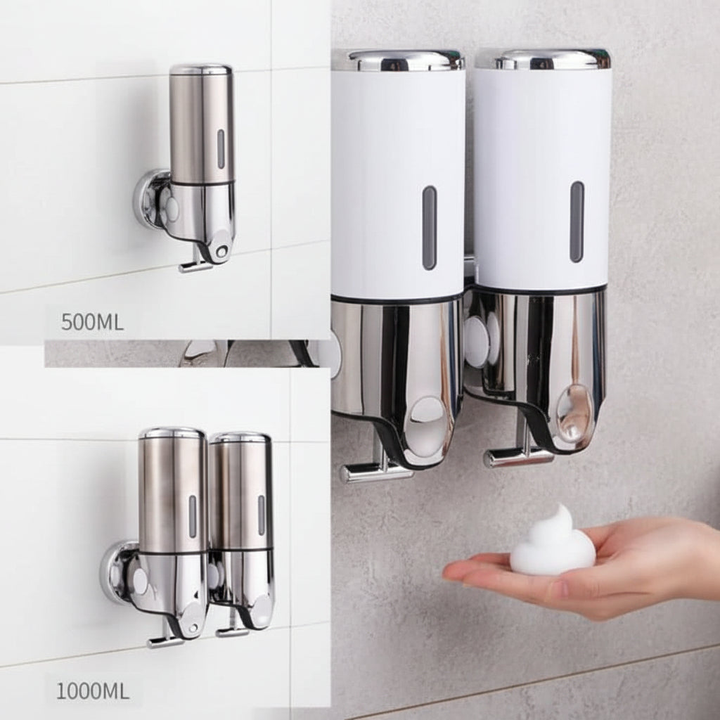 SOAPFORT – Hochwertiger, wandmontierter Seifenspender im eleganten Edelstahl-Design 5