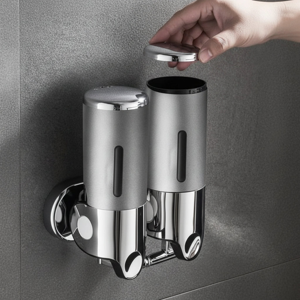 SOAPFORT – Hochwertiger, wandmontierter Seifenspender im eleganten Edelstahl-Design 7
