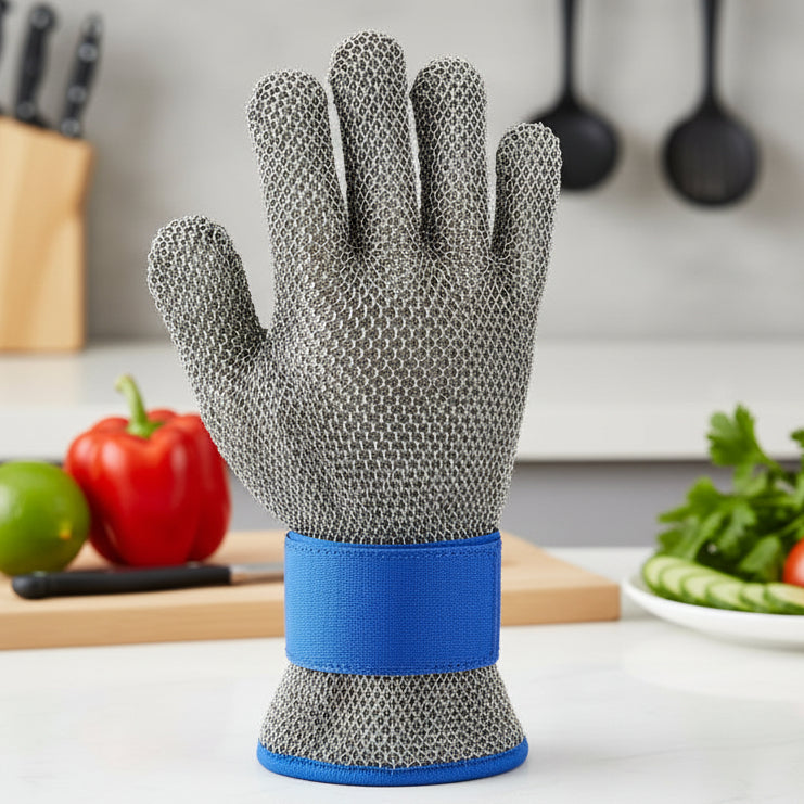 STEELSAFE PRO - Stainless steel safety gloves with maximum cut resistance 0