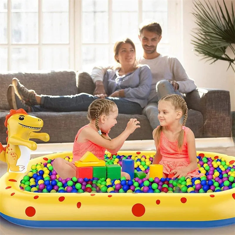 Wasserspielmatte Dinosaurier – Aufblasbarer Planschbereich mit Sprinklerfunktion