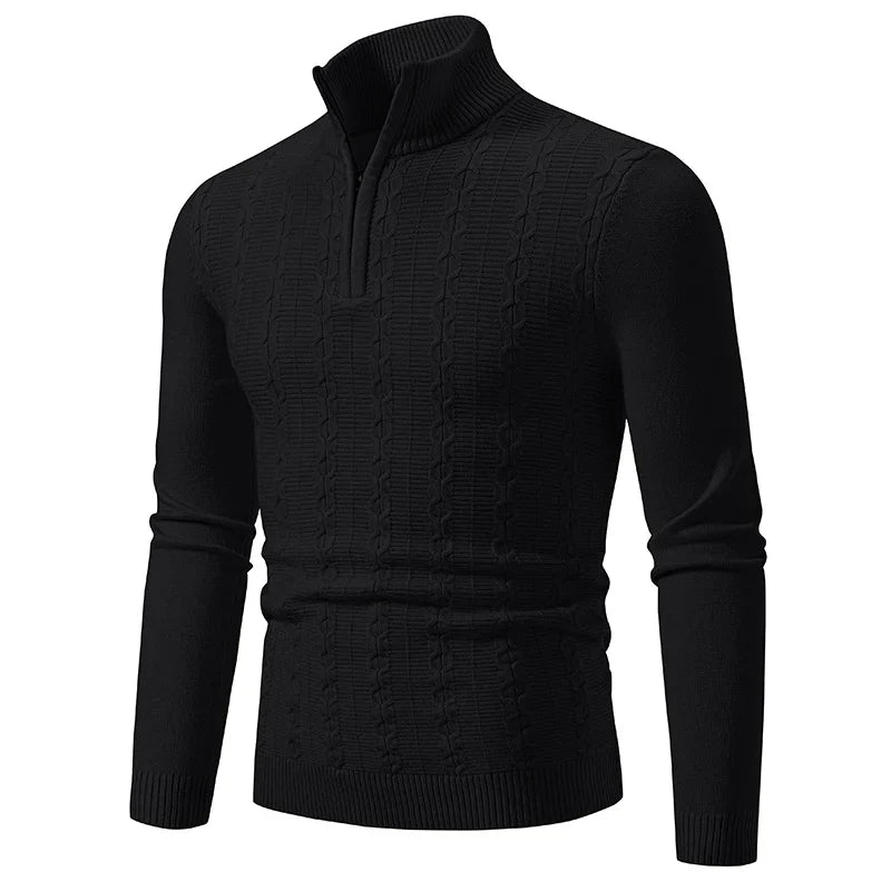 Pull à col roulé Halber avec fermeture éclair pour hommes - Jed