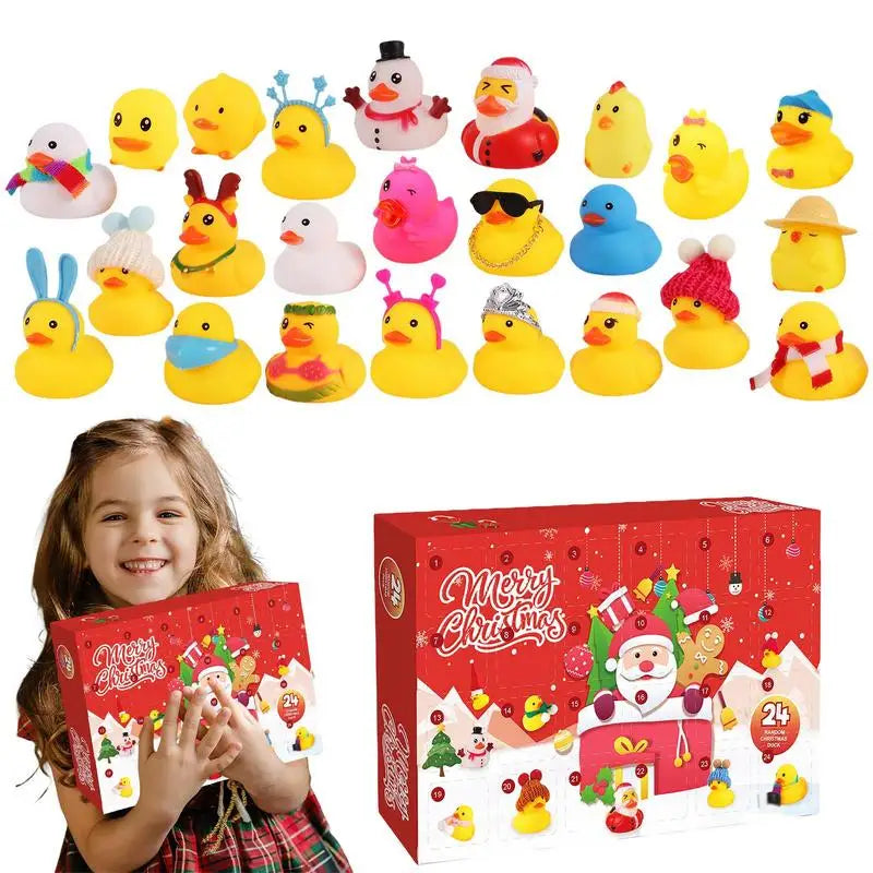 QuackJoy – Adventskalender met badeendjes van rubber met 24 ontwerpen – Kerstmis 2025