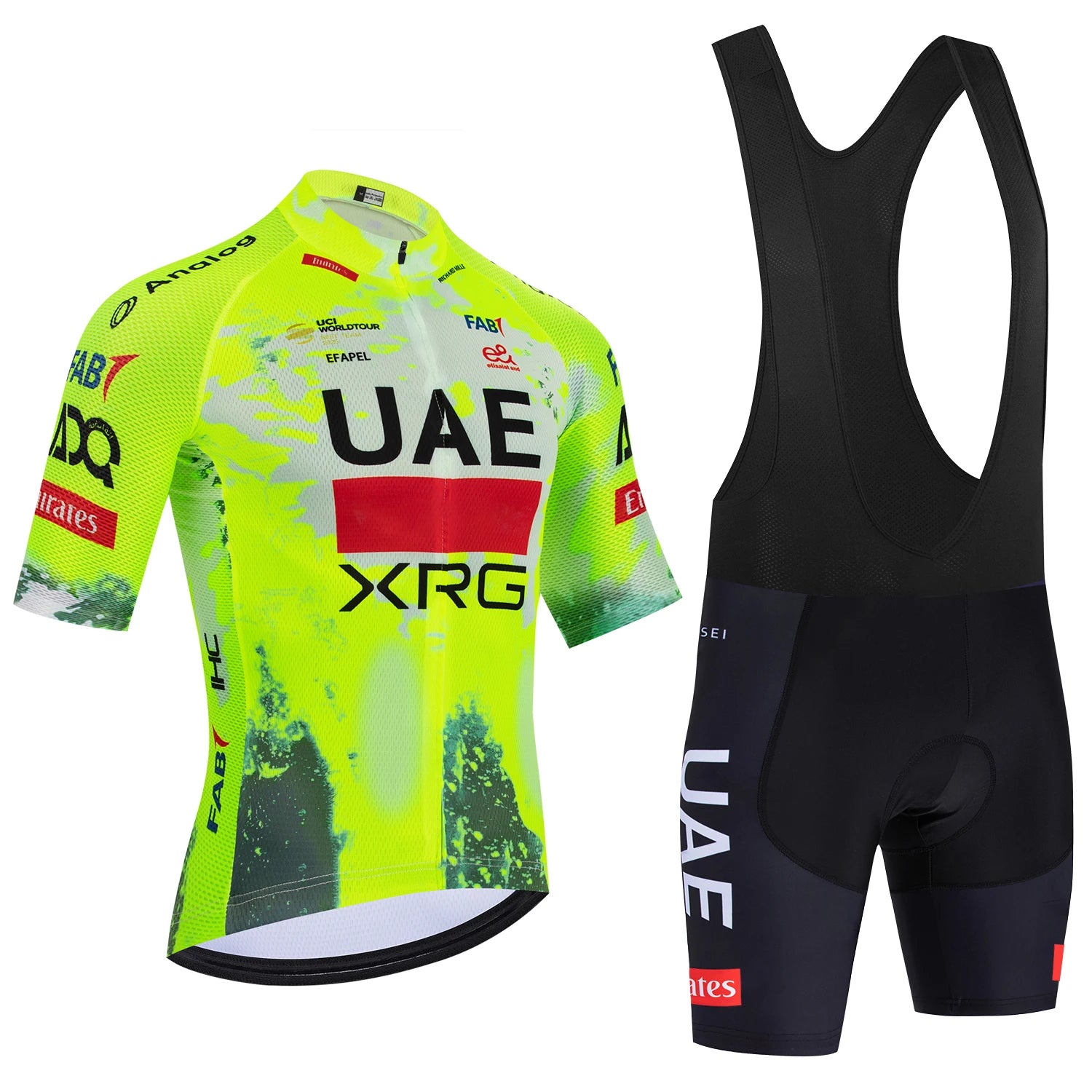 Cycling Jersey Set – Schnell Trocknendes Fahrrad Outfit mit Gepolsterter Shorts & Rückentaschen