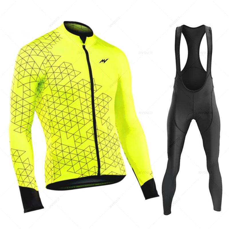 Radtrikot Set Herren – Langarm, Atmungsaktiv & Elastische Passform