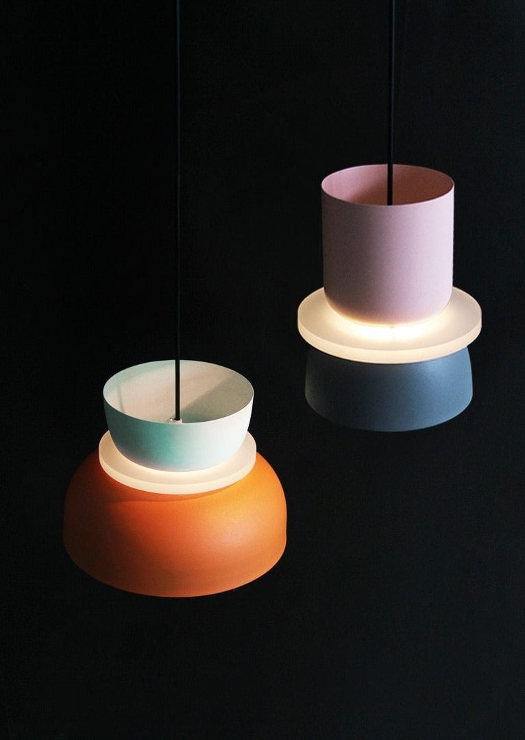 Lumora – Saturn Halo LED-Pendelleuchte mit Acrylscheibe, bunt