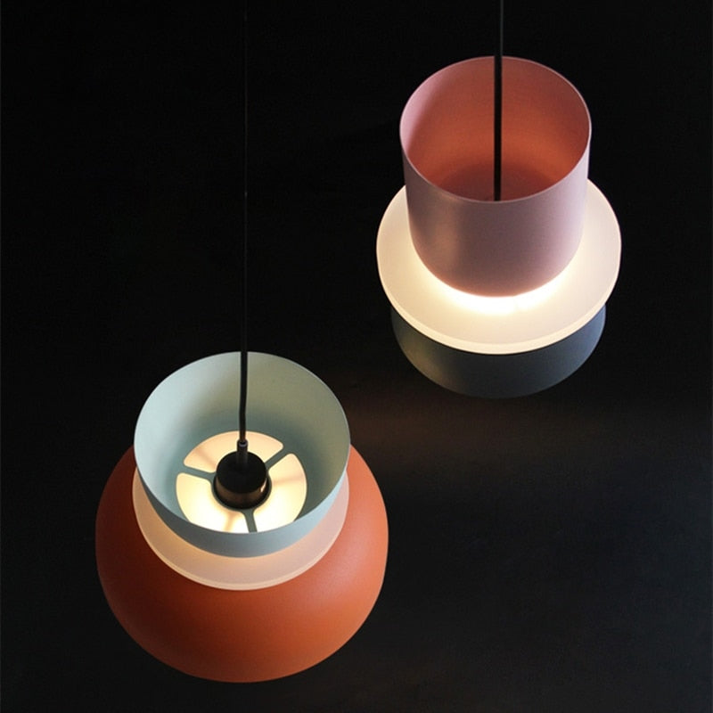 Lumora – Saturn Halo LED-Pendelleuchte mit Acrylscheibe, bunt