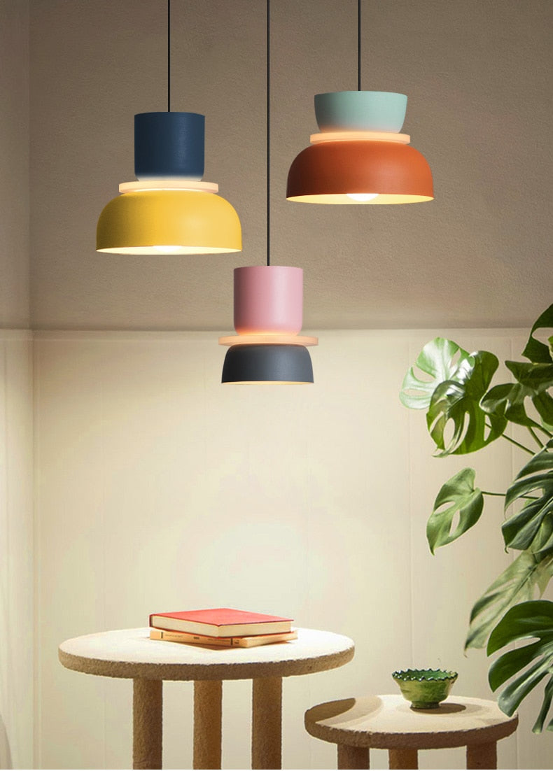 Lumora – Saturn Halo LED-Pendelleuchte mit Acrylscheibe, bunt