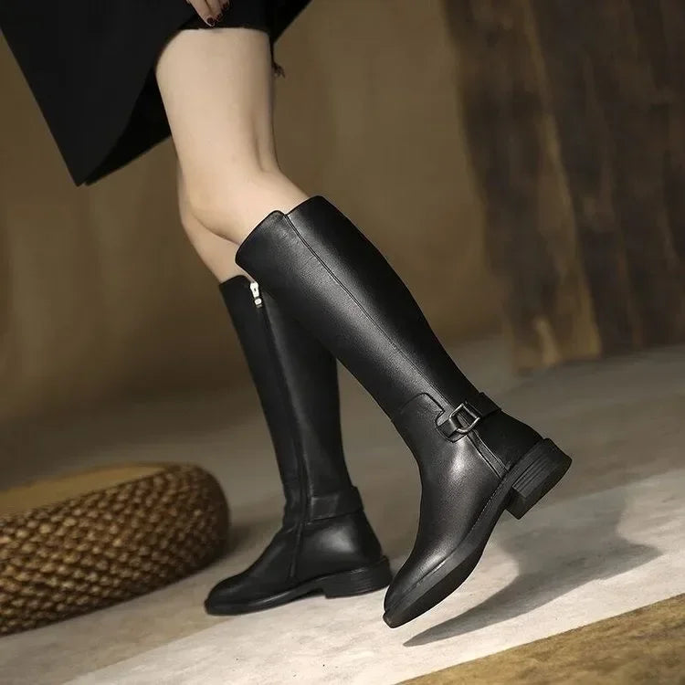 Stivali lunghi da donna in pelle PU - Conley