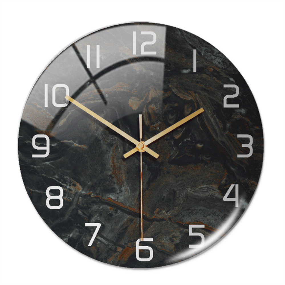 MarbleTime – Wanduhr Marmordesign – Leise Moderne Wohndekoration